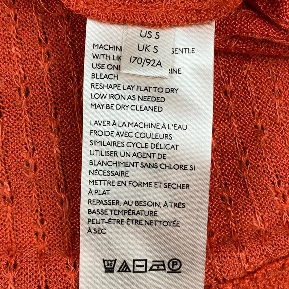 Maeve By Anthropologie Women's Ruffle Pullover Orange Cowl Neck Sweater  Size: S - Picture 13 of 15